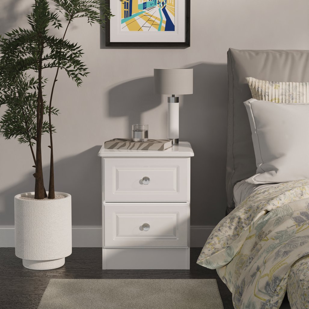 Balmoral 2 Drawer Bedside Table