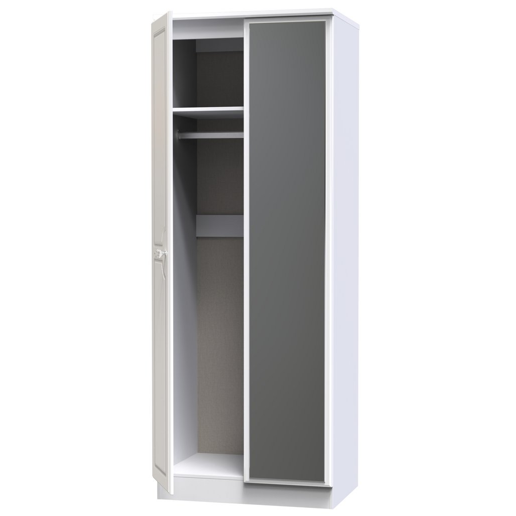 Balmoral Mirrored 2 Door Double Wardrobe