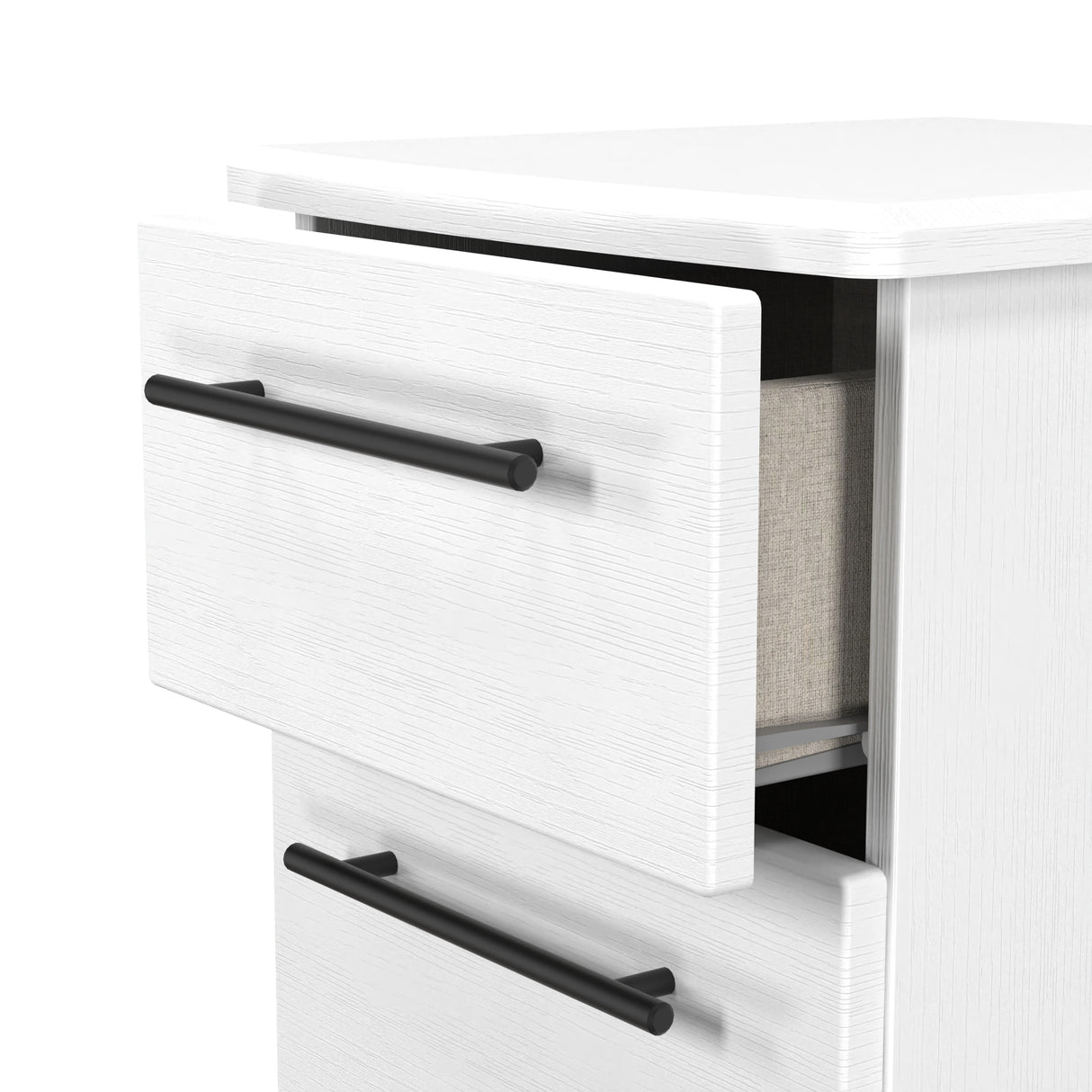 Beverley 3 Drawer Bedside Cabinet