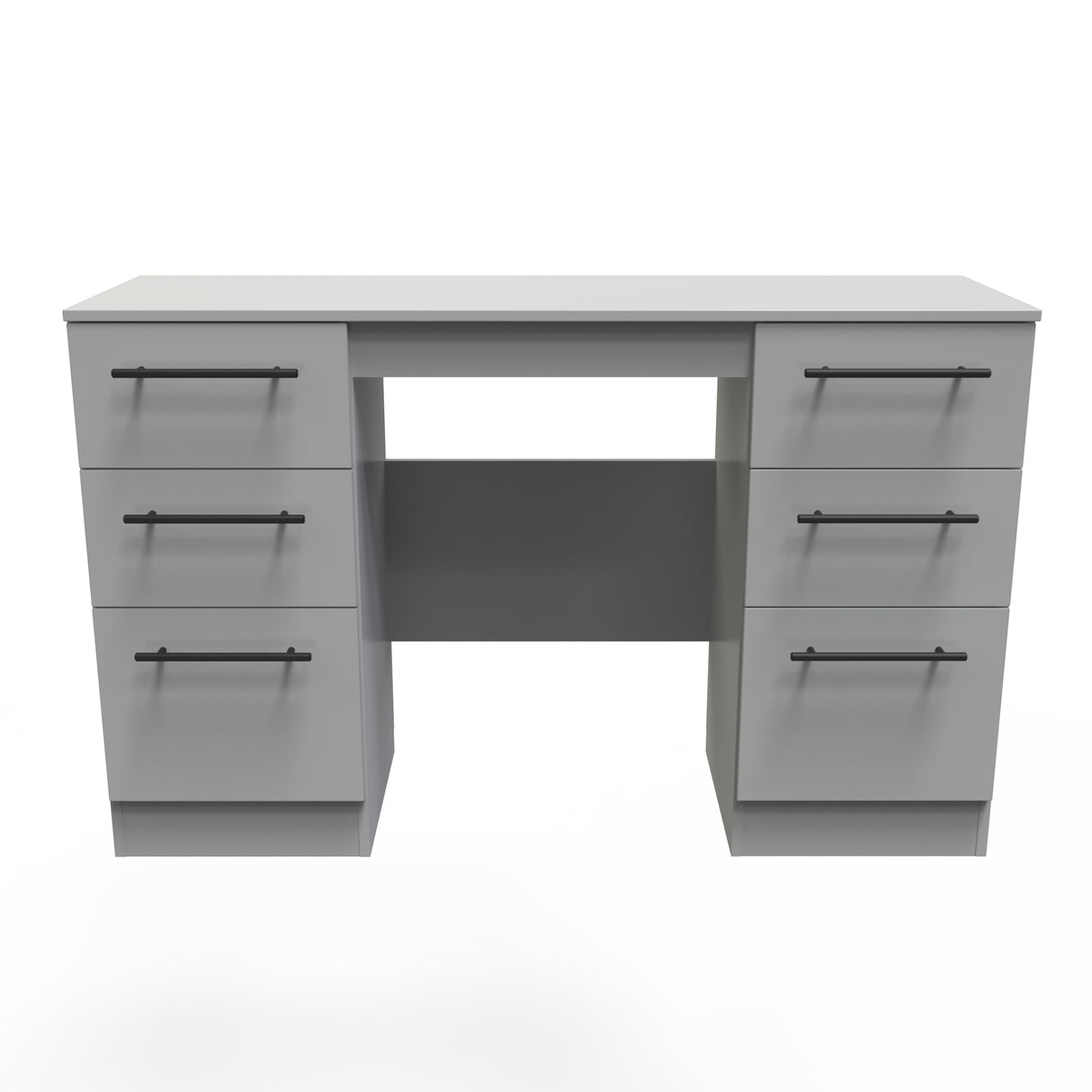 Beverley Dusk Grey 6 Drawer Vanity Dressing Table