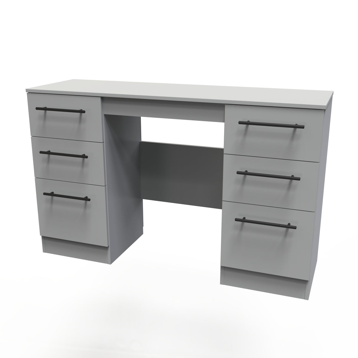 Beverley Dusk Grey 6 Drawer Vanity Dressing Table