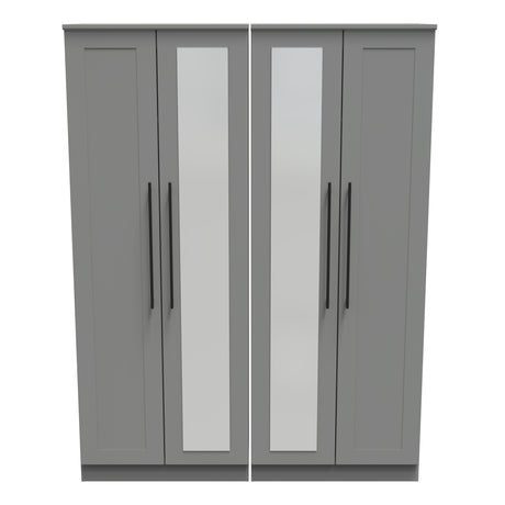 Beverley 4 Door Mirrored Wardrobe