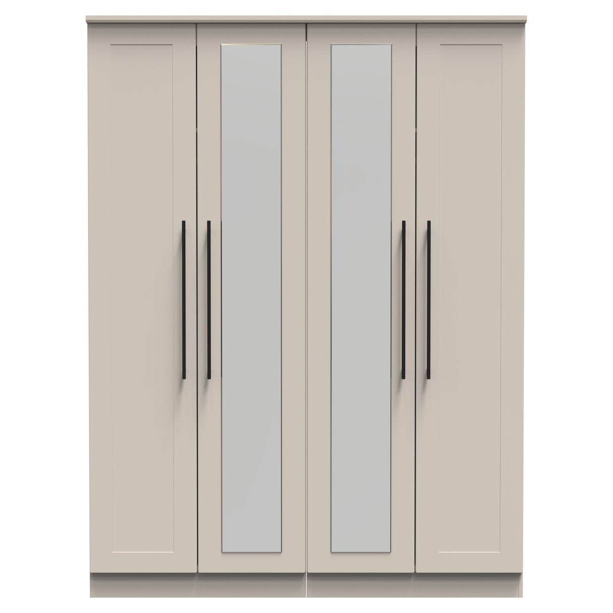 Beverley 4 Door Mirrored Wardrobe