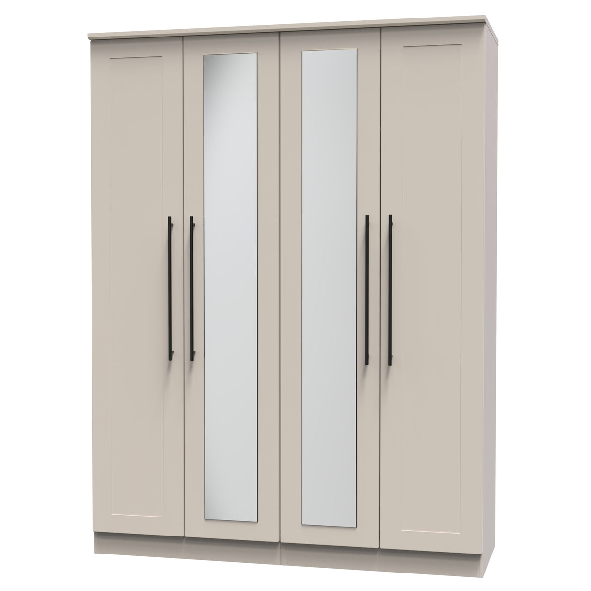 Beverley 4 Door Mirrored Wardrobe