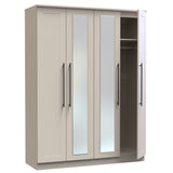 Beverley 4 Door Mirrored Wardrobe