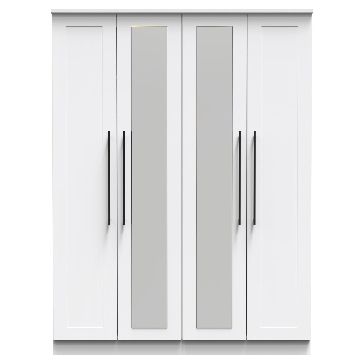 Beverley 4 Door Mirrored Wardrobe