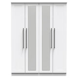 Beverley 4 Door Mirrored Wardrobe