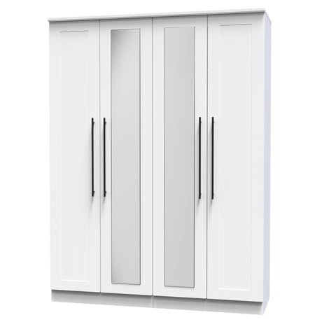 Beverley 4 Door Mirrored Wardrobe