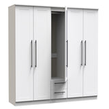 Beverley 5 Door 2 Drawer Mirrored Wardrobe