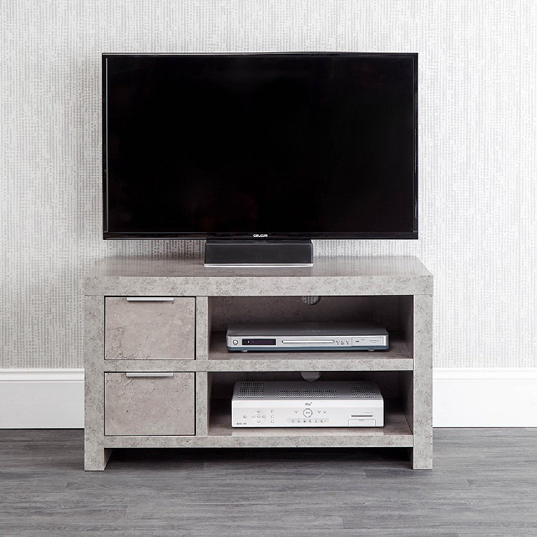 Bloc Concrete 2 Drawer TV Unit