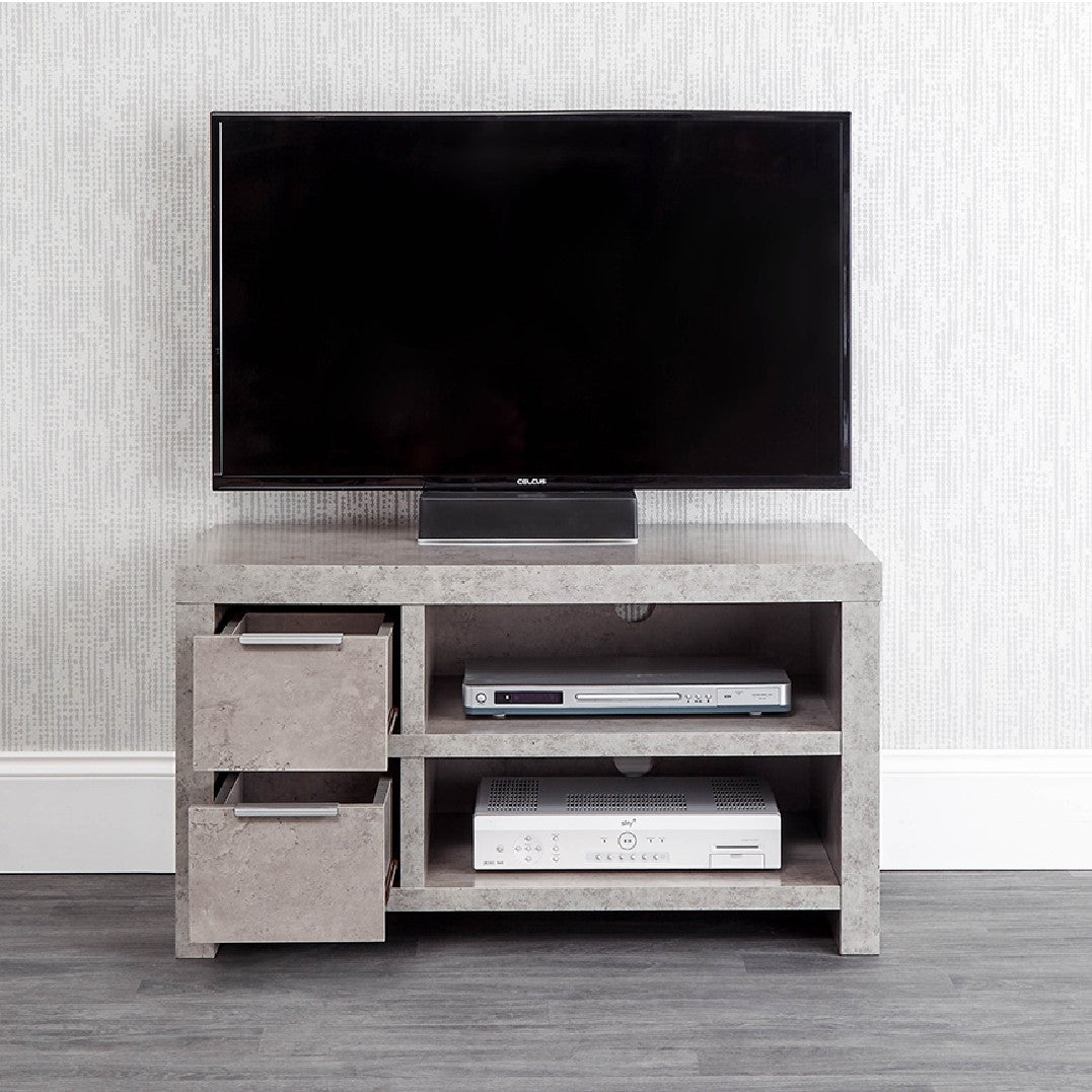 Bloc Concrete 2 Drawer TV Unit