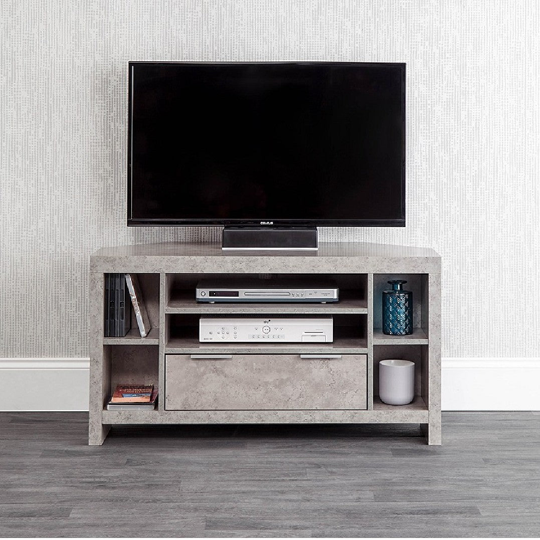 Bloc Concrete Corner TV Unit