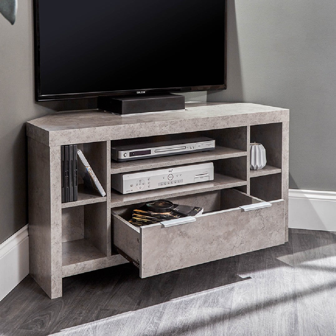 Bloc Concrete Corner TV Unit