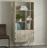 Reclaimed Wood 2 Door Bookcase