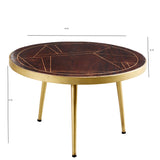 Reclaimed Wood Round Coffee Table