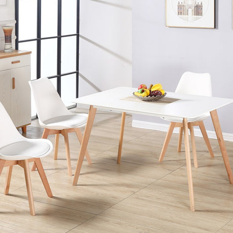 Bendal White and Beech Dining Table