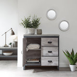 Boston Grey 1 Door 3 Drawer Sideboard