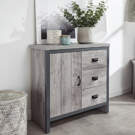 Boston Grey 1 Door 3 Drawer Sideboard