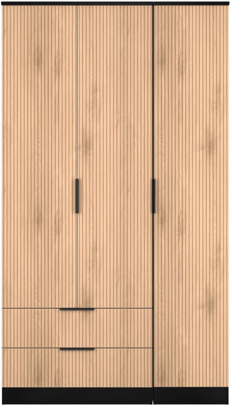 Java Tall 2 Drawer 3 Door Triple Wardrobe