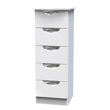 Camden 5 Drawer Narrow Bedside Cabinet