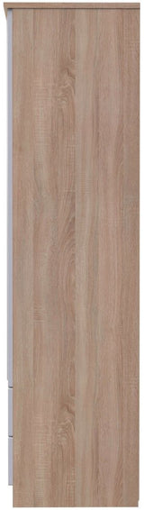 Camden Tall Mirrored 2 Drawer 2 Door Double Wardrobe
