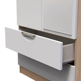 Camden Tall Mirrored 2 Drawer 2 Door Double Wardrobe