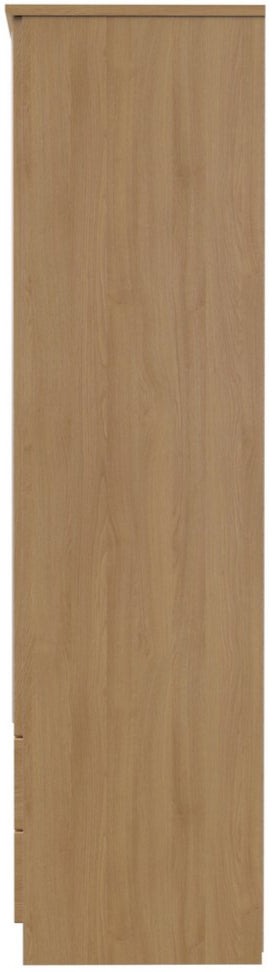 Camden Tall Mirrored 2 Drawer 2 Door Double Wardrobe