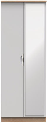 Camden Tall Mirrored 2 Door Double Wardrobe