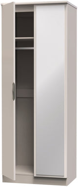 Camden Tall Mirrored 2 Door Double Wardrobe
