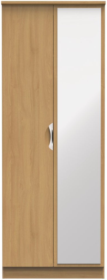 Camden Tall Mirrored 2 Door Double Wardrobe