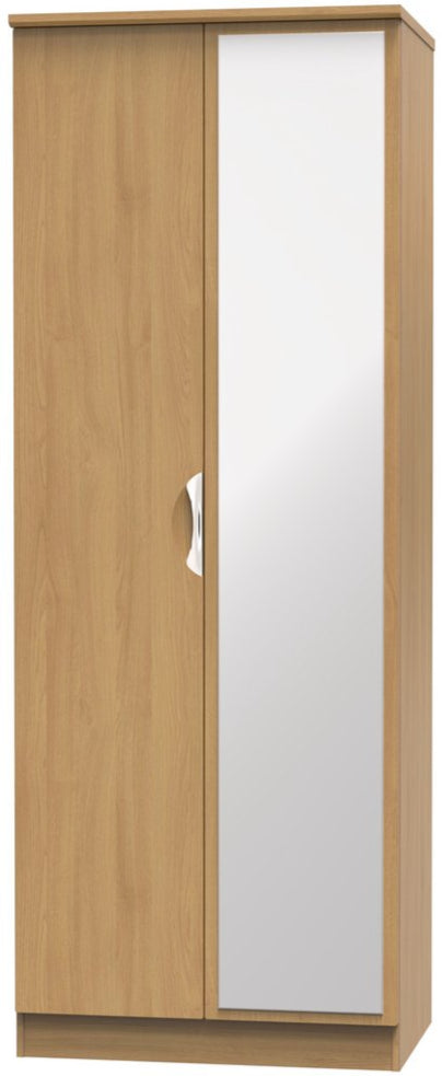 Camden Tall Mirrored 2 Door Double Wardrobe