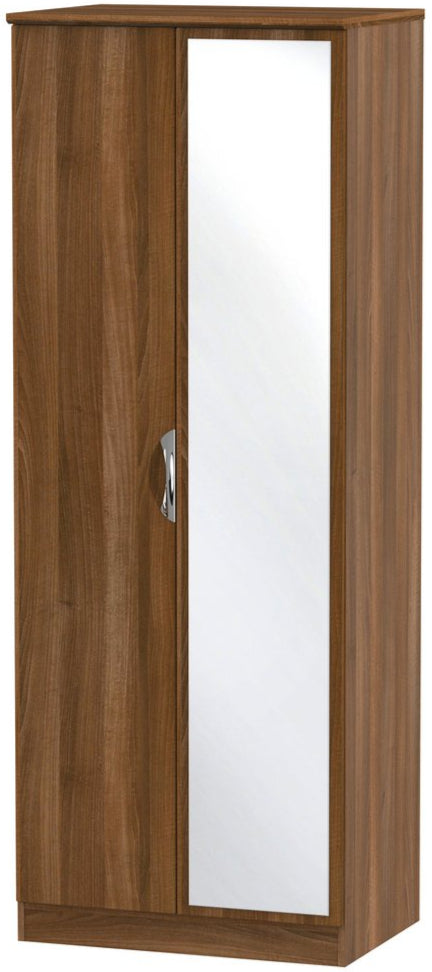 Camden Tall Mirrored 2 Door Double Wardrobe