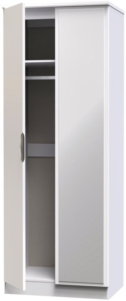 Camden Tall Mirrored 2 Door Double Wardrobe