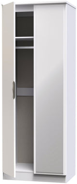 Camden Tall Mirrored 2 Door Double Wardrobe