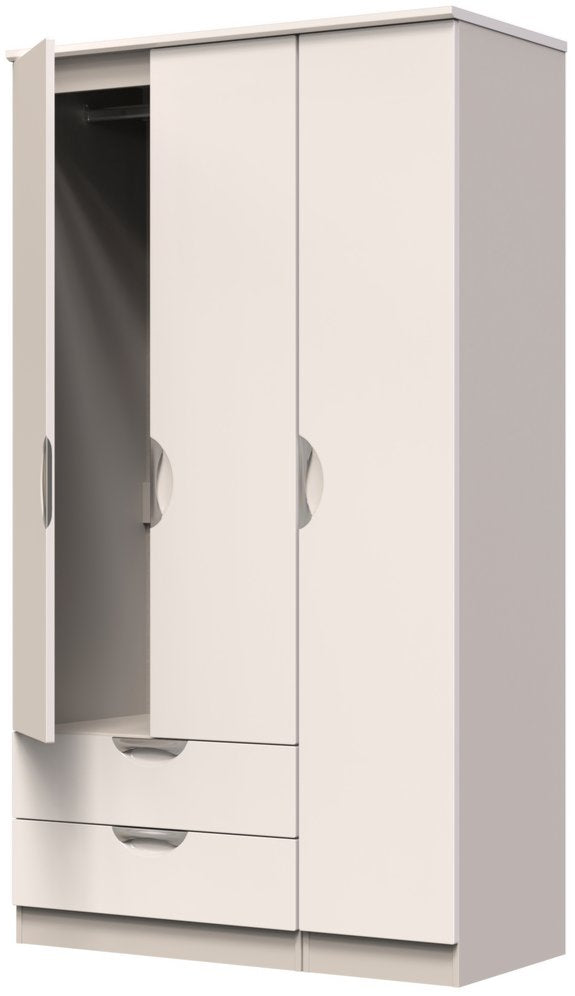 Camden Tall Large 2 Drawer 3 Door Triple Wardrobe