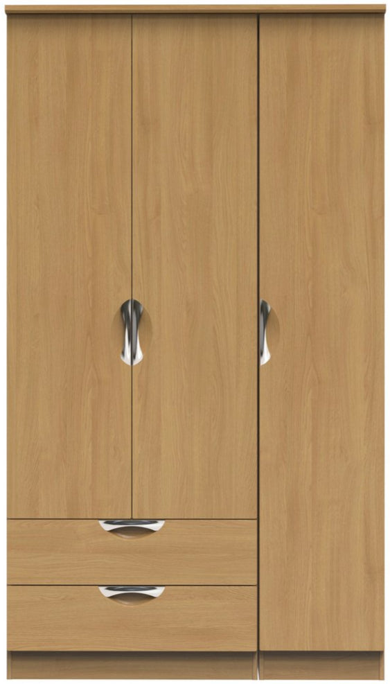 Camden Tall Large 2 Drawer 3 Door Triple Wardrobe