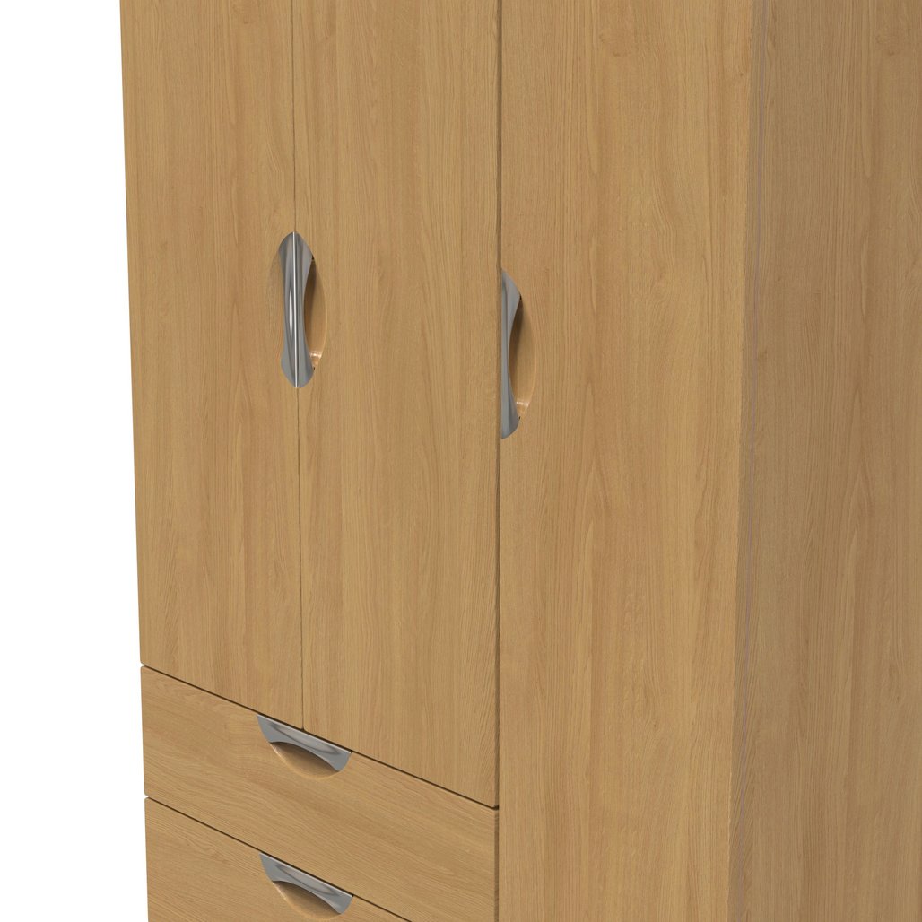 Camden Tall Large 2 Drawer 3 Door Triple Wardrobe