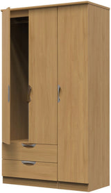 Camden Tall Large 2 Drawer 3 Door Triple Wardrobe