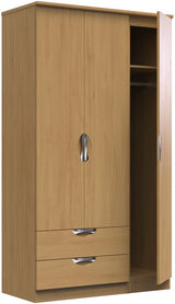 Camden Tall Large 2 Drawer 3 Door Triple Wardrobe
