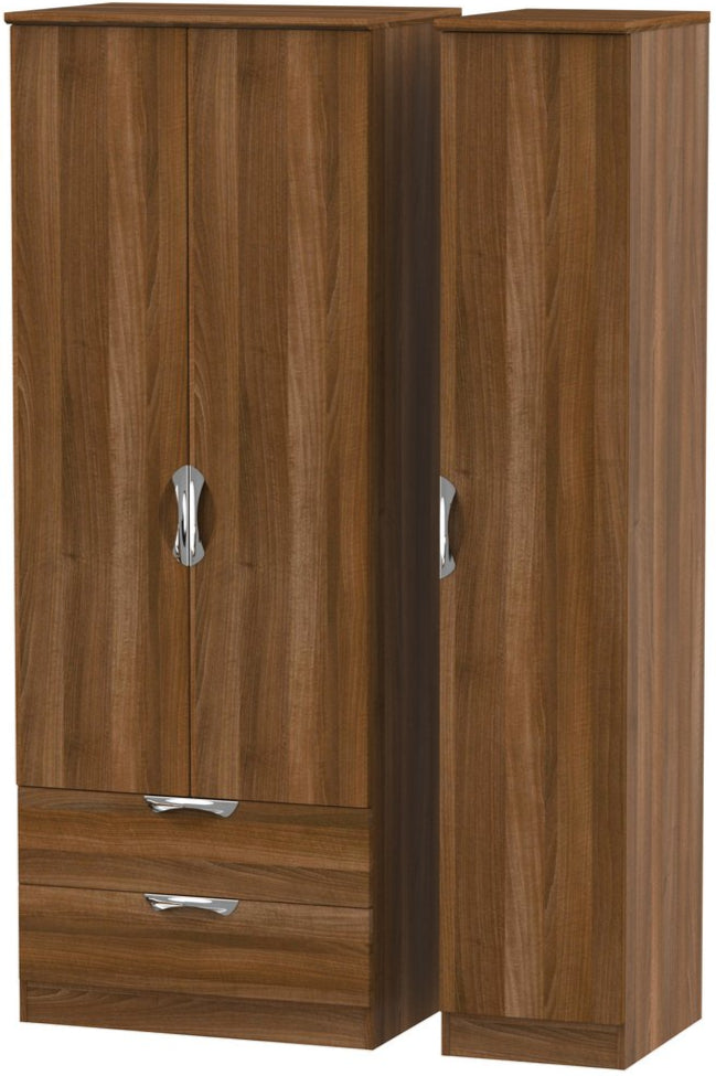Camden Tall Large 2 Drawer 3 Door Triple Wardrobe