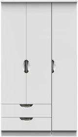 Camden Tall Large 2 Drawer 3 Door Triple Wardrobe