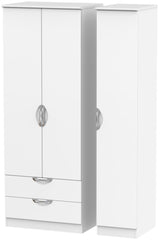 Camden Tall Large 2 Drawer 3 Door Triple Wardrobe