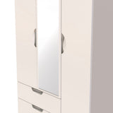 Camden Tall Mirrored Large 2 Drawer 3 Door Triple Wardrobe