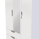 Camden Tall Mirrored Large 2 Drawer 3 Door Triple Wardrobe