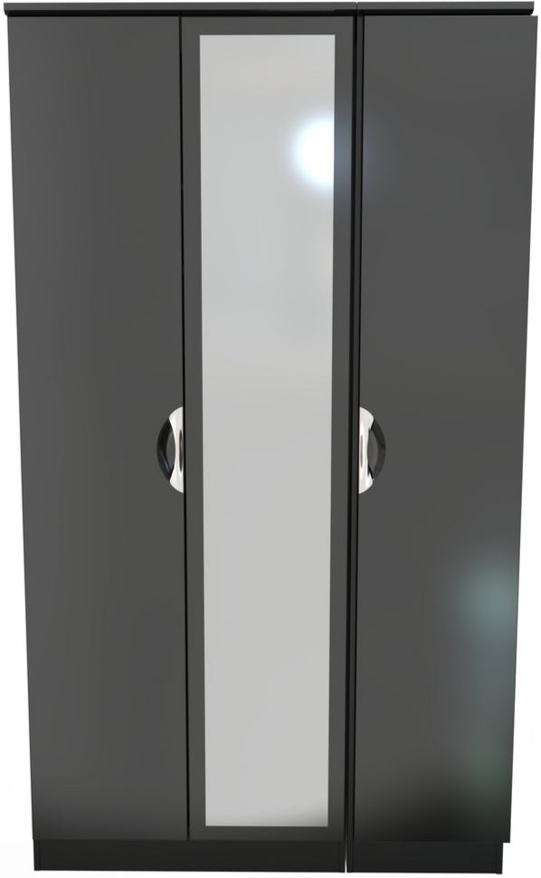 Camden Tall Mirrored 3 Door Triple Wardrobe