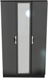 Camden Tall Mirrored 3 Door Triple Wardrobe