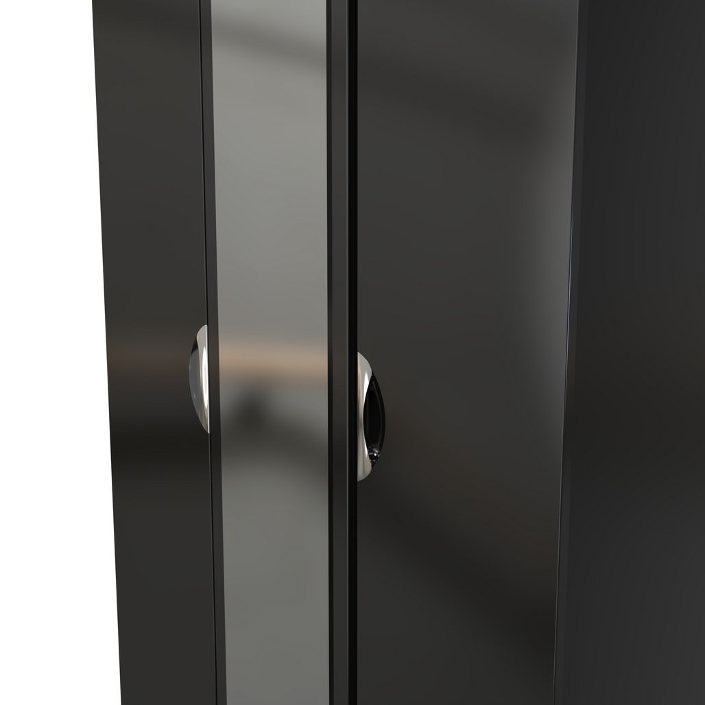 Camden Tall Mirrored 3 Door Triple Wardrobe