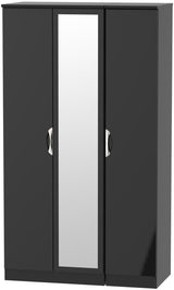 Camden Tall Mirrored 3 Door Triple Wardrobe