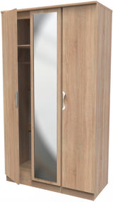 Camden Tall Mirrored 3 Door Triple Wardrobe