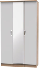 Camden Tall Mirrored 3 Door Triple Wardrobe